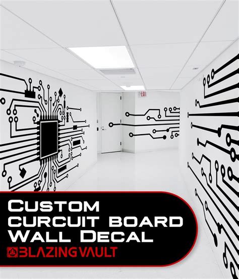 Circuit Board Wall Decal Computer It Custom Cpu Wall Sticker Etsy