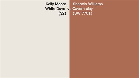 Kelly Moore White Dove 32 Vs Sherwin Williams Cavern Clay Sw 7701