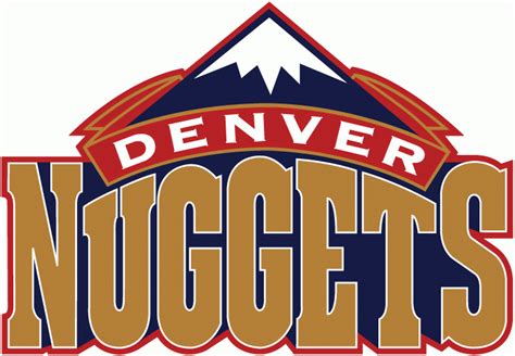 In contrast, the second version of the logo saw maxie the miner situated over denver nuggets. in 1982, the denver nuggets decided to go with a new logo which made for a very unusual and thus very memorable look. Denver Nuggets Primary Logo - National Basketball Association (NBA) - Chris Creamer's Sports ...