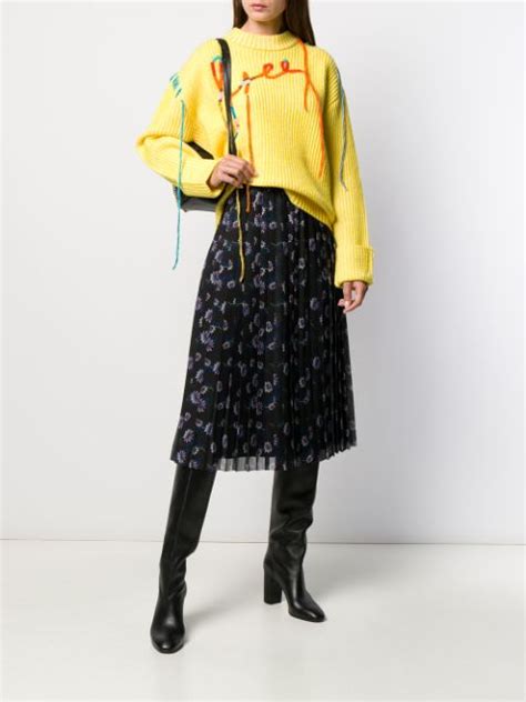 Kenzo Floral Midi Pleated Skirt Farfetch
