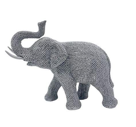 Sparkly Standing Elephant Ornament By Silver Art Etsy