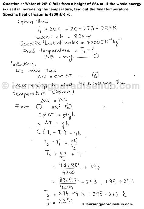 Thermodynamics Test Questions And Answers Pdf