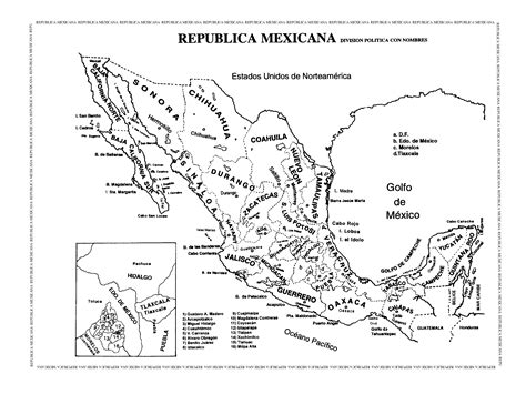 Mapa Mexico Con Nombres Republica Mexicana Con Nombres OFF