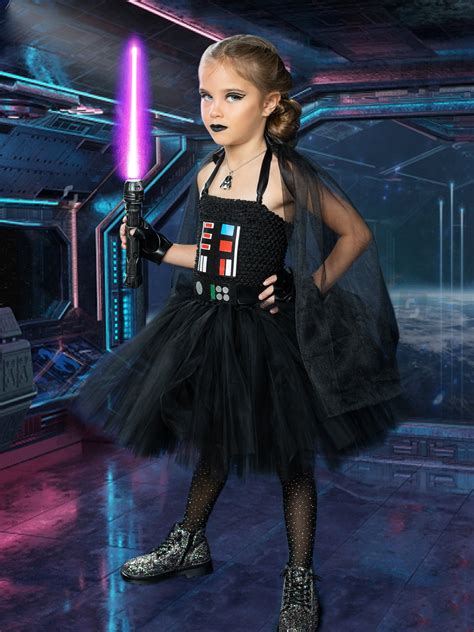Girls Halloween Costumes Star Wars Darth Vader Dress Mia Belle Girls