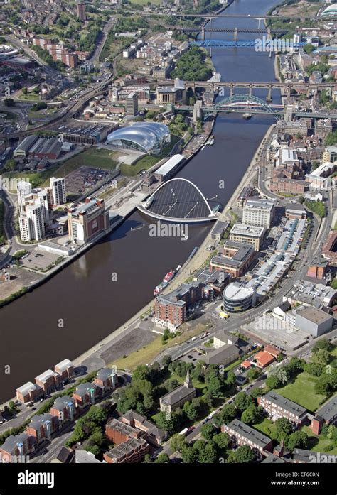 Aerial View Of Newcastle Upon Tyne Stock Photos And Aerial View Of