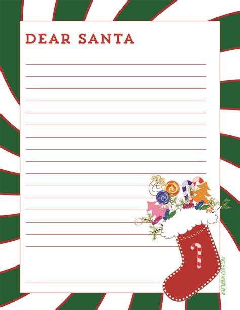 Free Printable Dear Santa Letter For Kids What Mommy Does