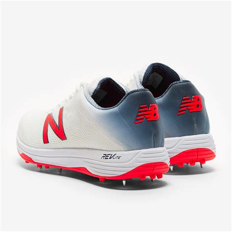 Mens Shoes New Balance Ck10 Cricket Shoe White Red Spikes