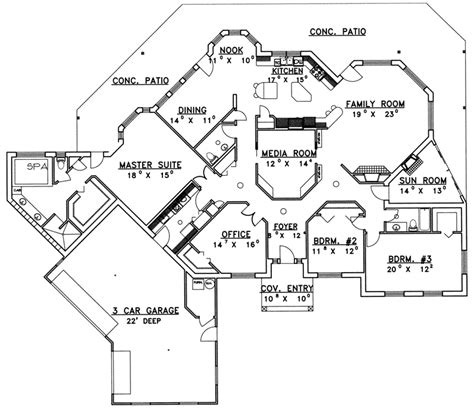 Palmer Lake Luxury Ranch Home Plan 088d 0362 House Plans And More