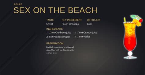 Sex On The Beach Cocktail Recipe