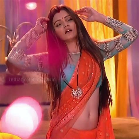 Rubina Dilaik Sexy Low Hip Sari Navel Show Shakti Tv Serial