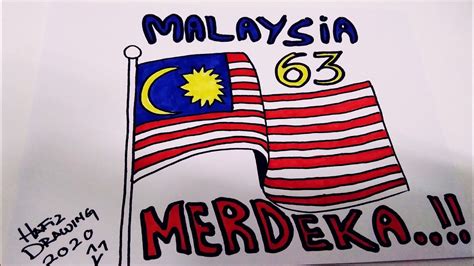 Melukis Bendera Malaysia How To Draw The Flag Of Malaysia Malaysiaday