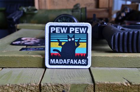 Pew Pew Embroidered Patch Tactical Morale Patch Etsy