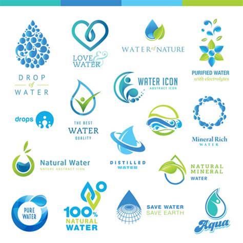 Creative Water Logos Design Material 01 Welovesolo
