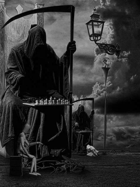 Reaper Playing Chess Grim Reaper Art Grim Reaper Art