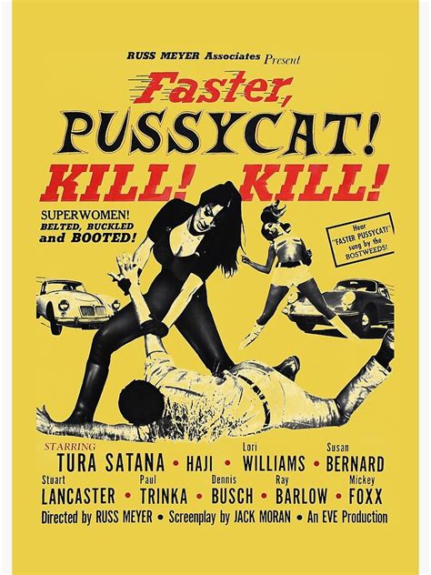 Faster Pussycat Kill Kill 1966 Cult Movie Without Background Poster Artwork Vintage Posters