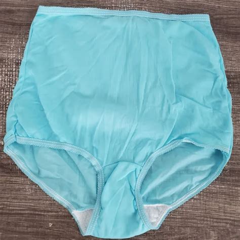 VINTAGE NYLON SEMI Sheer High Rise Granny Panties Panty Briefs Womens