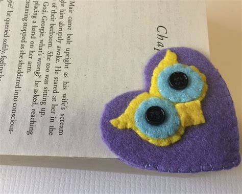 Owl Felt Corner Bookmark Felt Owls Hand Crafted Cards Craft Studio