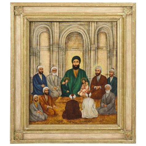 Unknown Extremely Fine And Rare Islamic Qajar Portrait Painting Of