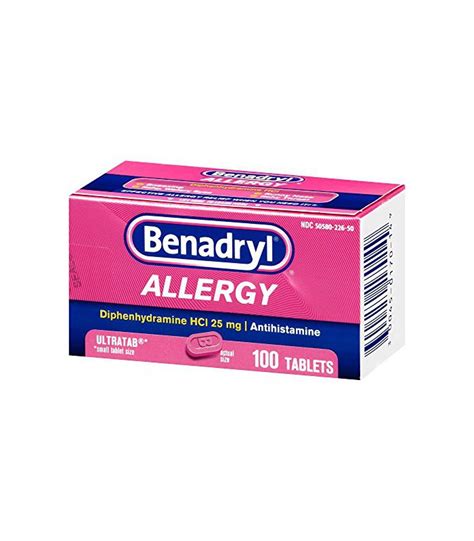 Benadryl Allergy Ultratab Tablets 100 Count
