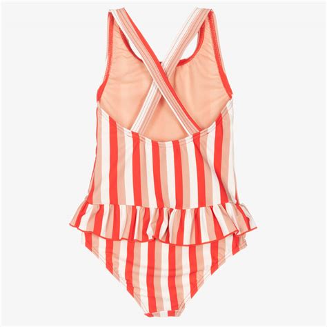 Liewood Red Ruffle Swimsuit Upf50 Childrensalon Outlet
