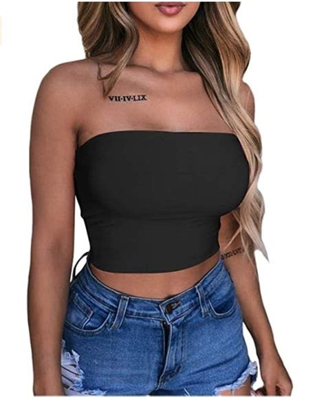 New Hot Sexy Women Strapless Top Sexy Sleeveless Crop Top Elastic Boob