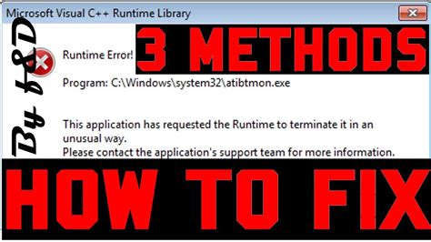 How To Fix Runtime Error The Application Has Requested The Runtime To Terminate It In An Unusual