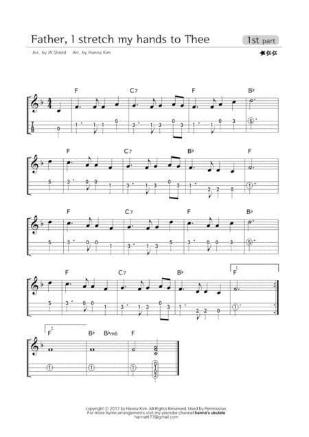 Father I Stretch My Hands To Thee Hymn Ukulele Ensemble Sheet Music Pdf Download Sheetmusicdbs Com