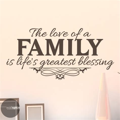 Amazon Com The Love Of A Family Is Life S Greatest Blessing Vinyl Wall Decal Sticker Handmade