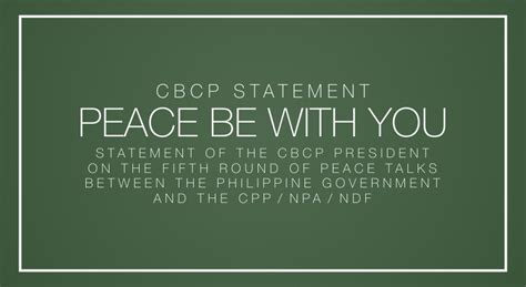Peace Be With You Cbcpnews