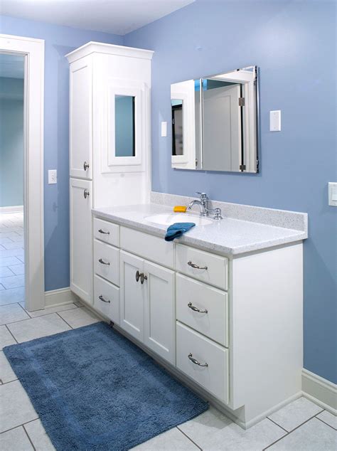 Bathroom Vanity With Attached Linen Cabinet Home Inspiration