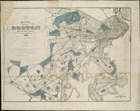 Map Of Boston From The Latest Surveys Norman B Leventhal Map And Education Center