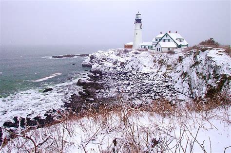 Northeast Coast Of Us Maine Portland Portland Head Lighthouse At