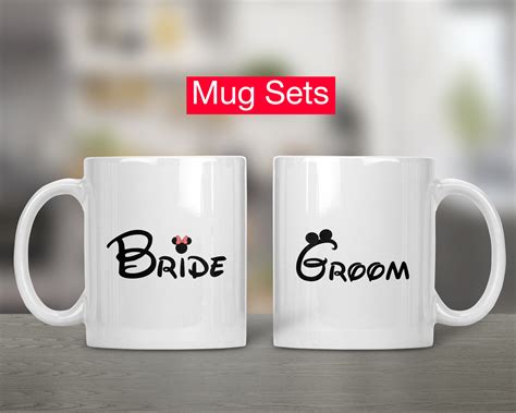 Bride And Groom Mug Mr And Mrs Mug Mickey And Minnie Mouse Mug Wedding
