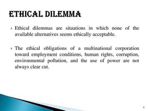 Ppt Ethical Dilemma In International Business Powerpoint Presentation