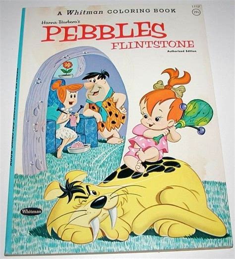Vintage 1963 Pebbles Flintstone Coloring Book 60s Unused Vintage