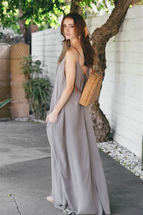 Shop The Taryn Grey Relaxed Maxi Dress Boutique Clothing Featuring