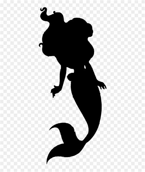 Mermaid Ariel Silhouette Svg