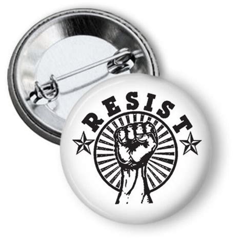 Resist Button Resist Pin Protest Pinsbackpack Pins Etsy