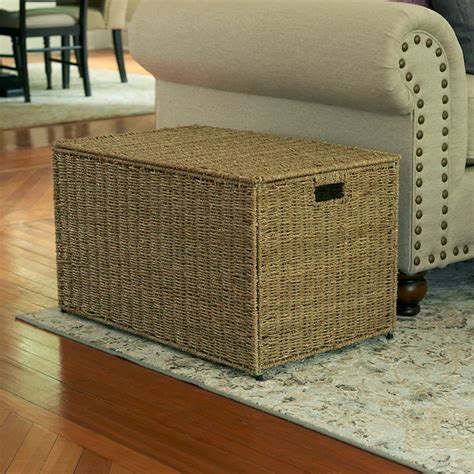 Household Essentials Large Wicker Storage Chest With Lid In 2020