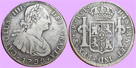 Photo 1799 Spain 8 Reales World Dollarscrowns Album Sjbrian