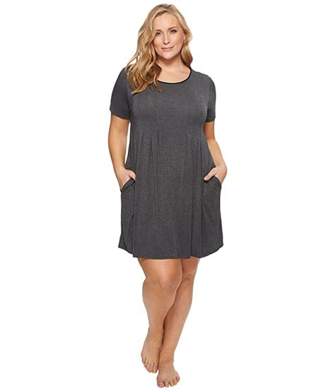 Donna Karan Plus Size Modal Spandex Jersey Sleepshirt