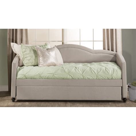 Hillsdale Jasmine Upholstered Daybed With Trundle In Dove Gray 1119dbtg