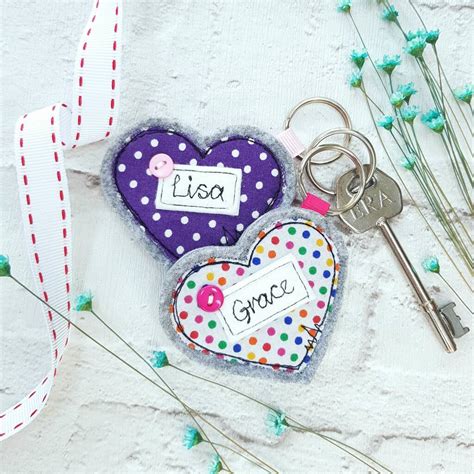Personalised Love Heart Keyring By Honeypips