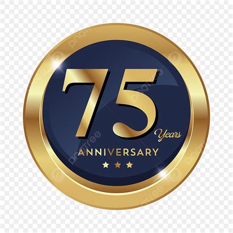 75th Anniversary Vector Hd Images 75th Anniversary Badge Logo Icon