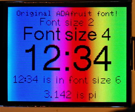 Arduino Tft Display And Font Library 11 Steps Instructables