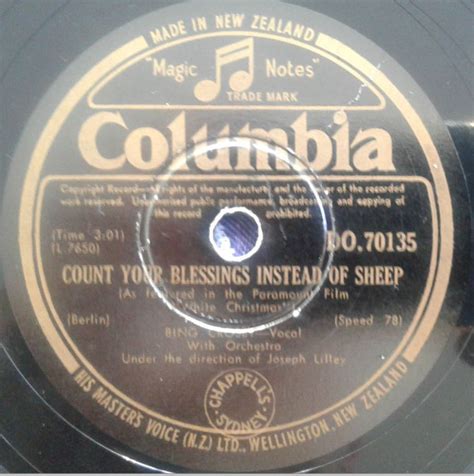 Bing Crosby Count Your Blessings Instead Of Sheep 1954 Shellac