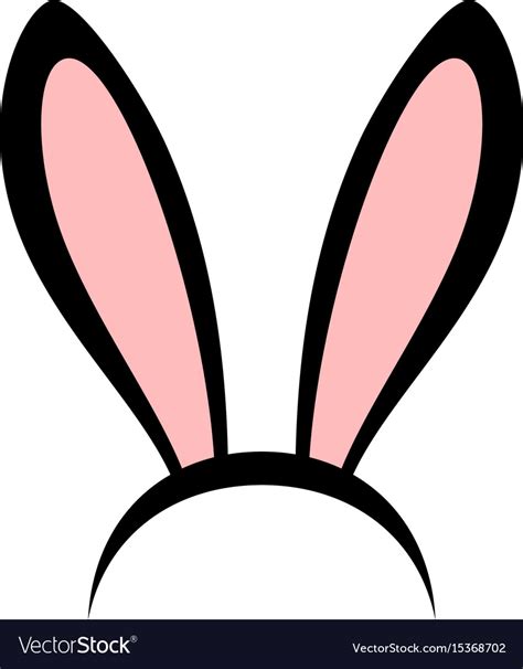 Download Rabbit ears head accessories Royalty Free Vector Image