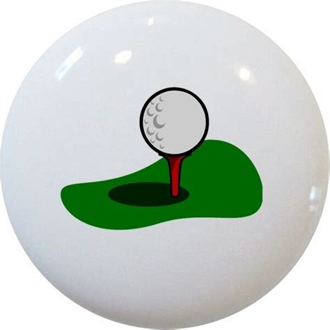 Solid hardwood cabinet of beautiful design and construction. GOLF Ball TEE Golfing CABINET DRAWER Pull KNOB Ceramic | eBay