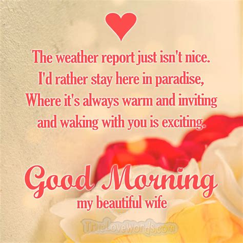Sweet Good Morning Messages For Wife True Love Words