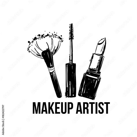 Makeup Artist Logo Banner Business Card And Logo Concept Beauty Set